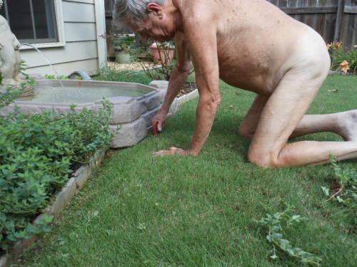 Porn Pics Grandpa working naked !
