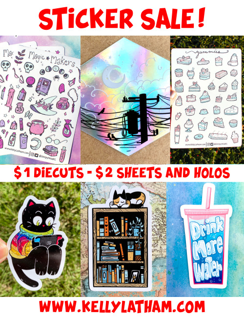 My best selling stickers (…well, all of my stickers lol) are on sale thru Monday! Shop here: 