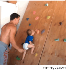 imsoshive:  goldr0ger:  lordflacko91:  truhovixxx:  memeguy-com:  This Kid Is Going Places  Me as a father.  ^^ same  god damn baby assassin. He’s probably gonna be doing parkour at like 4 and become a marine by 9   that baby gon wake up at 2am, climb