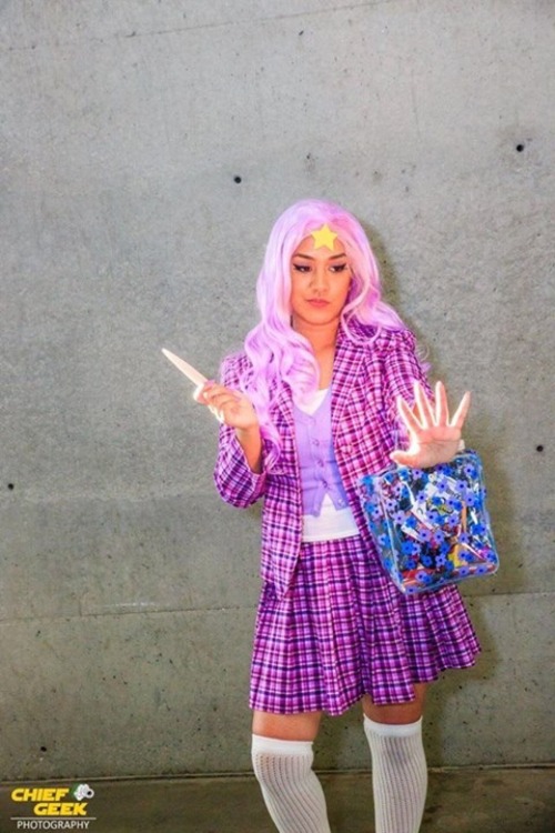 popcrimes:  Lumpy Space Princess and Clueless crossover!   This was so much fun to do, like oh my glob. Comikaze was a blast! This was a spontaneous mini photoshoot I did with Chief Geek Photography, and I’m glad we did it!  There was like totally this