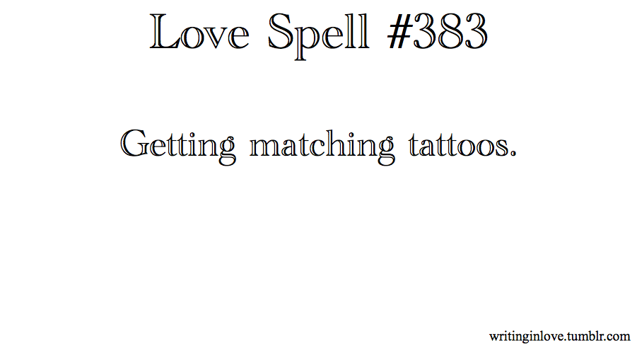 writinginlove:  Love Spell #383 