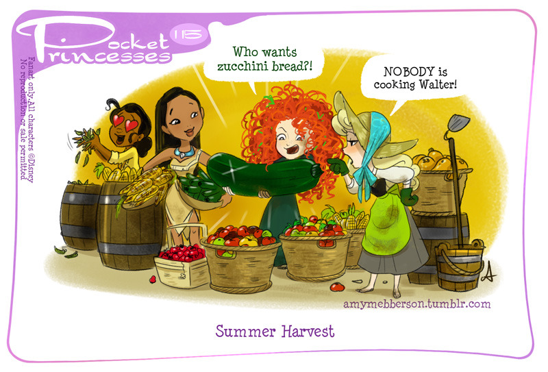 amymebberson:  Pocket Princesses 115: Summer Harvest Please reblog, do not repost!