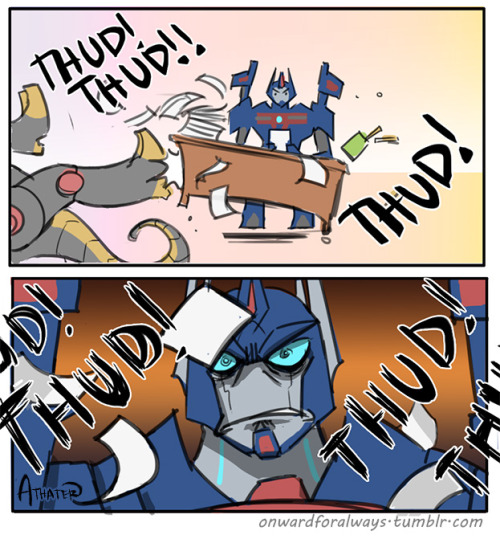 onwardforalways: The REAL reason Ultra Magnus never gets any work done around the base. —— KO giving