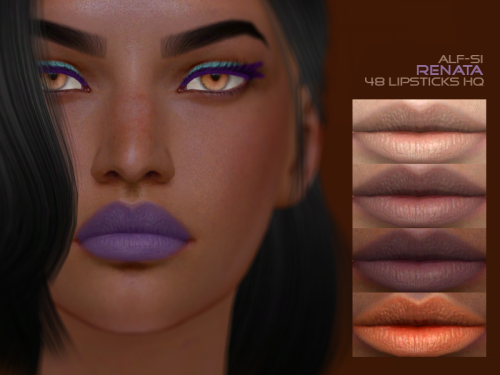 TS4 liptick 06 renata - toddler + ;- humans, aliens, vampires;- 35 colors;- disable for random;- HQ 