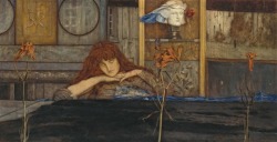 animus-inviolabilis:  “I Lock My Door Upon Myself”Fernand Khnopff1891“Who Shall Deliver Me?”Christina Rossetti1876God strengthen me to bear myself; That heaviest weight of all to bear, Inalienable weight of care.All others are outside myself;