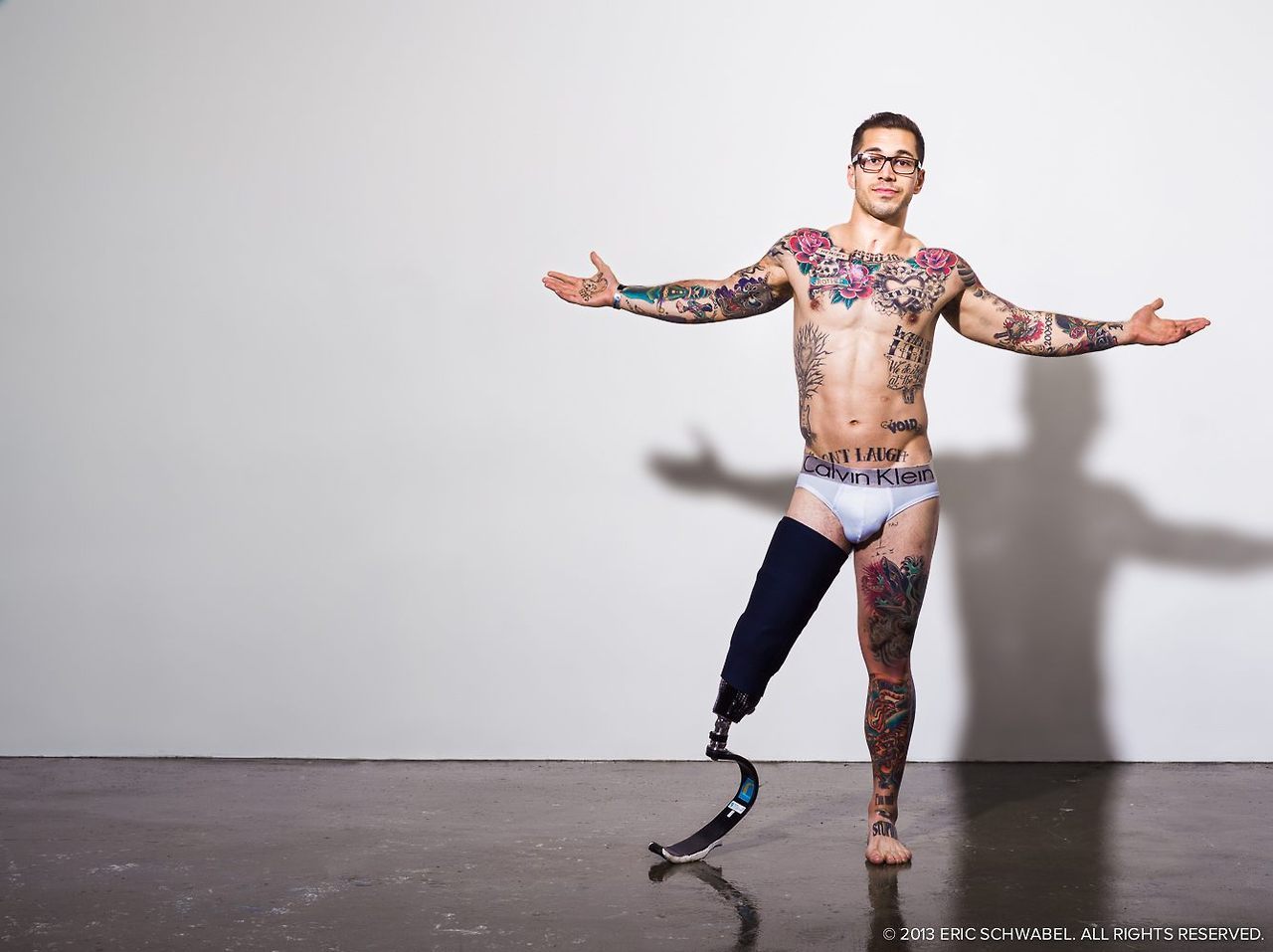       Afghan War veteran  Inspirational.   HIS TATTOOS ARE SO AWESOME   *pulls out