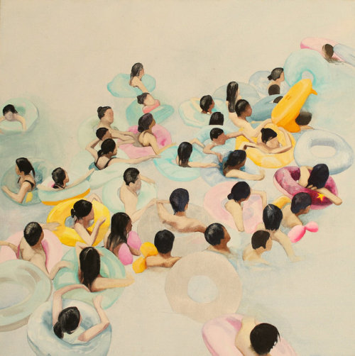 Public Miami    -   Nicole Tijoux Vargas , 2008Chilean,b.1981  -Oil on canvas,60 x 60 cm.