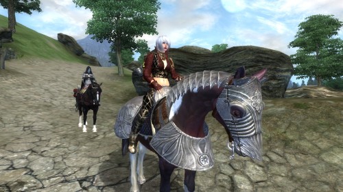 thradrantir:Riding to the Imperial City with her new companion, Neeshka.