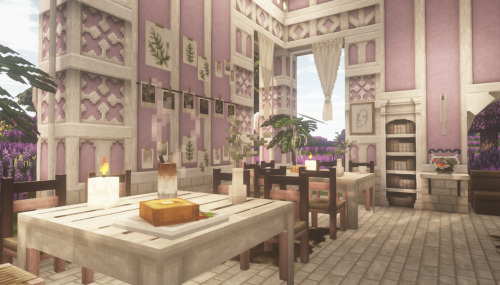 A little lavender cafe I made in a server with a friend! I really like it & am proud of it :-). 