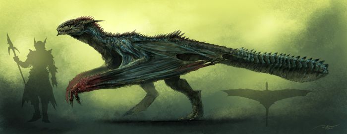 Did you know Wyvern’s are described as “Two legged dragons with barbed tales”