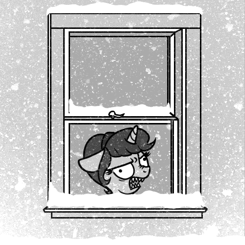I made the mistake of looking out the window a minute ago.