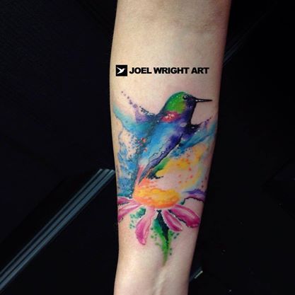 professortennant:  Joel Wright Art—Tattoo Artist based out of Texarkana, TX (but travels all over Texas as well) blows my fucking mind with these watercolor tattoos and I’m saving up now so I can get that owl tat.