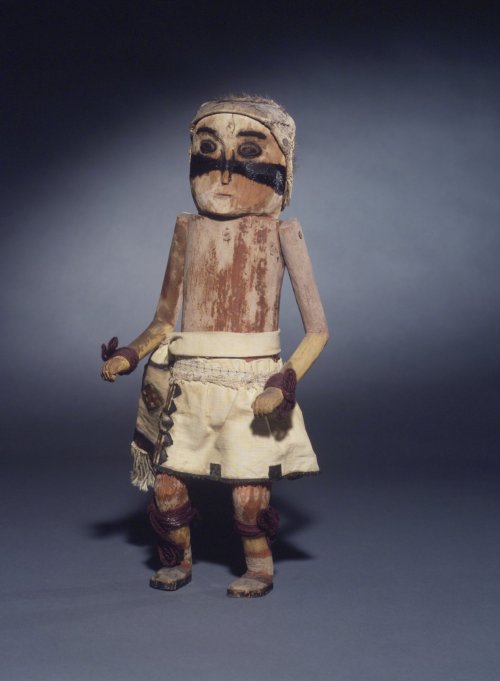 fishstickmonkey:  Kachina Doll (Patchu) She-we-na (Zuni Pueblo) (Native American), late 19th century.  Wood, pigments, fur, cotton, wool Brooklyn Museum 