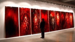 paintdeath:  Jordan Eagles art gallery made of real blood 