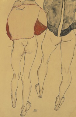 mrkiki:  Egon Schiele Zwei stehende weibliche