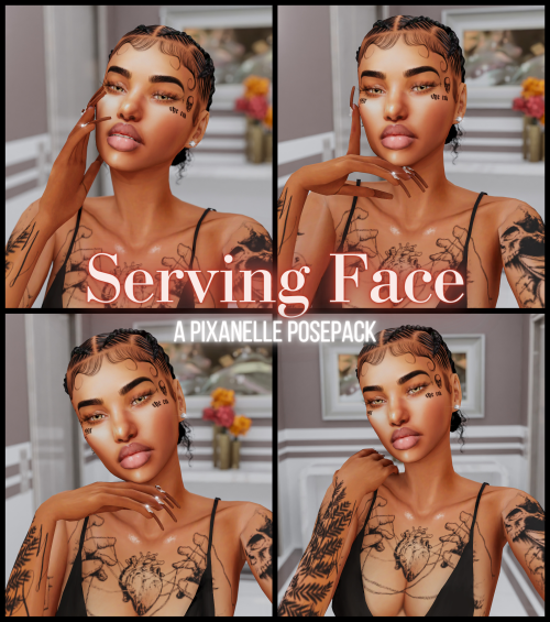 Serving Face Selfie Posepack  Hey babies! Here&rsquo;s a simple posepack for some cute IG selfie