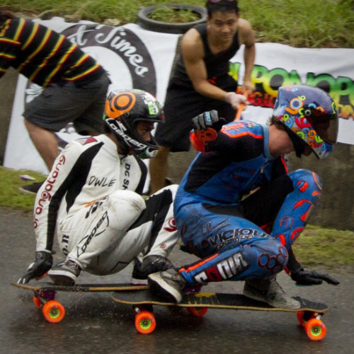 Dandoy Tongco and Patrick Switzer riding a little close with their orange Kegels.