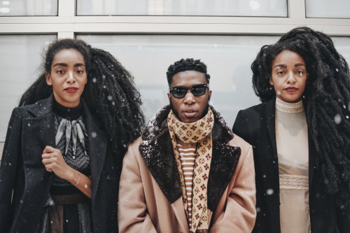 blackfashion:  Lamont Howard & Urban Bush Babes’ TK Quann and Cipriana Quann Harlem, New York mrdelamont.tumblr.com mrdelamont.com Photo by: Chuck Marcus #ChuckMarcusPhotos 