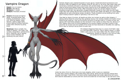 zaggatar:    Did some more on the species of my species of Vampire Dragons, creating a species reference sheet out of the concept art I did of her for the big painting. A bit of stats, backstory as well as a bit more on Mara.  Here’s the painting I