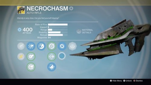 NecrochasmAuto RifleYear 3 version which is available during The Age of Triumph.More information on 