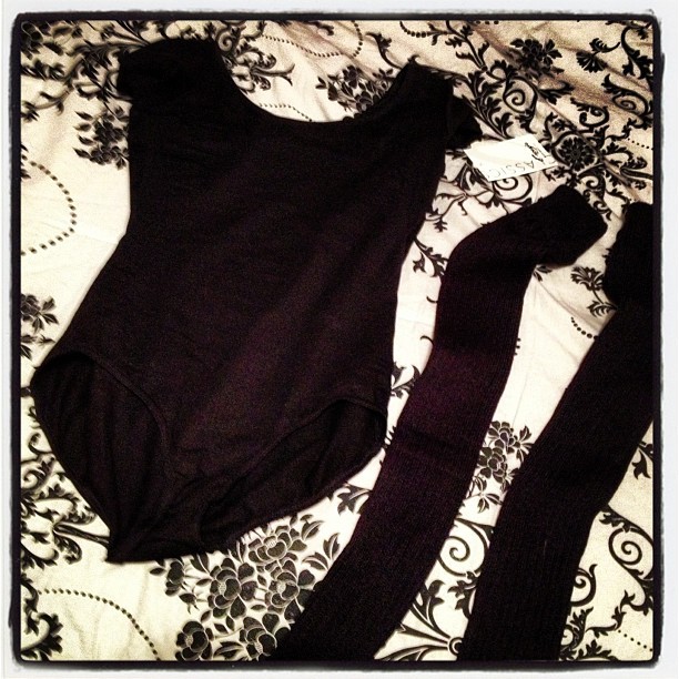 My new leotard and leg warmers finally came just in time for the weekend!! #winterguard