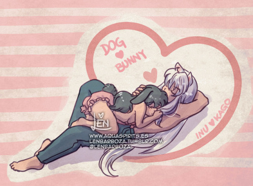 lenbarboza: Dog + Bunny = ♥ I’ve Sango, Rin, Miroku and Sesshomaru half done for this series since p