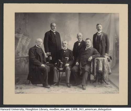 Photograph of the U.S. delegation to the First International Peace Conference at the Hague, 1899.MS 