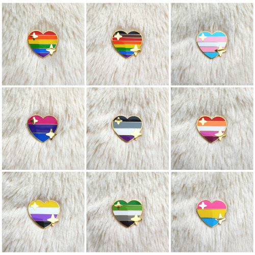 Support a disabled transgender artist this pride! I&rsquo;m always adding more flags to this enamel 