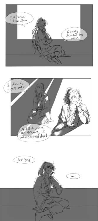 mxtxdoodles: – what happened in this comic? – When Wei Wuxian was brought back by Mo Xua