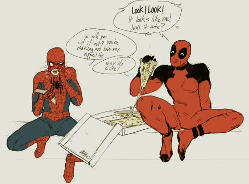 hamletmachine - I was talking about Spideypool pizza date on my...