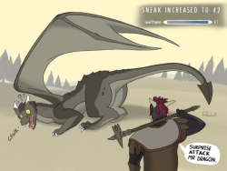 razor-bill:A little skyrim funny sketch,