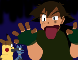 mezasepkmnmaster:“And they say that Gengar’s still lurking around, in and out of the broken floorboards… And if it gets hungry enough when you fall through… IT’LL EAT YOU WHOLE!” Ash telling a creepy campfire ghost story to his Pikachu and