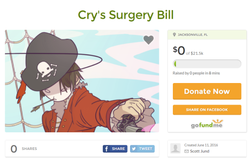 freakxwannaxbe:So hey, today is Cry’s birthday!Cry recently had surgery to get his gall bladder remo