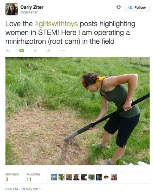 shychemist:  One of my favourite twitter trending topics I’ve seen in a while: #GirlsWithToys.This came as a response to an Astronomer’s remarks that Scientists are ‘boys with toys’.Glad to see such a strong response from the women of STEM. :)