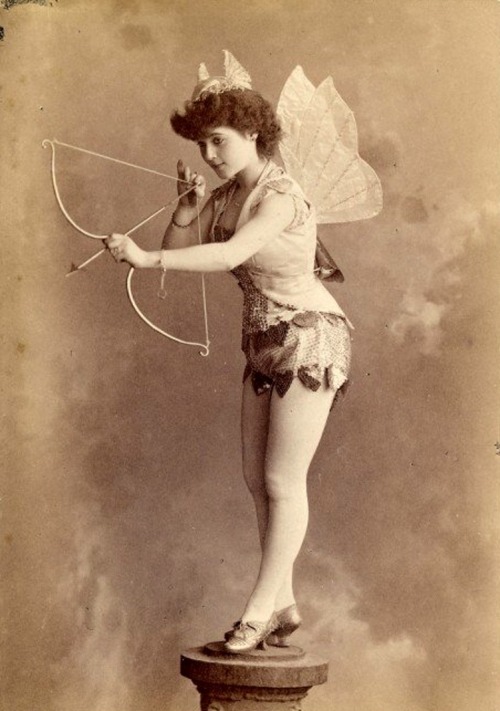 Burlesque dancer posing, 1890’s.