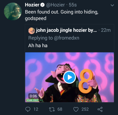robthegoddess:hozier: Been found out. Going into hiding, godspeed