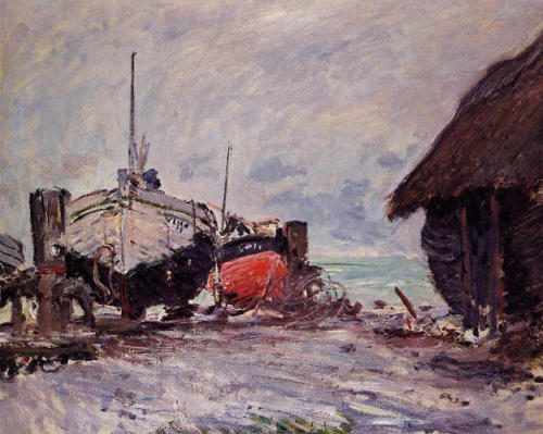 Fishing Boats at Etretat, 1873, Claude Monet