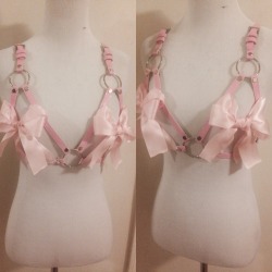  Babydoll Bow bra. Faux leather. Available