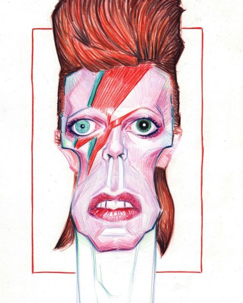 Bowie. Commission…-----#bowie #drawing #art #artist #illustration #sketch #sketchbook #pencil