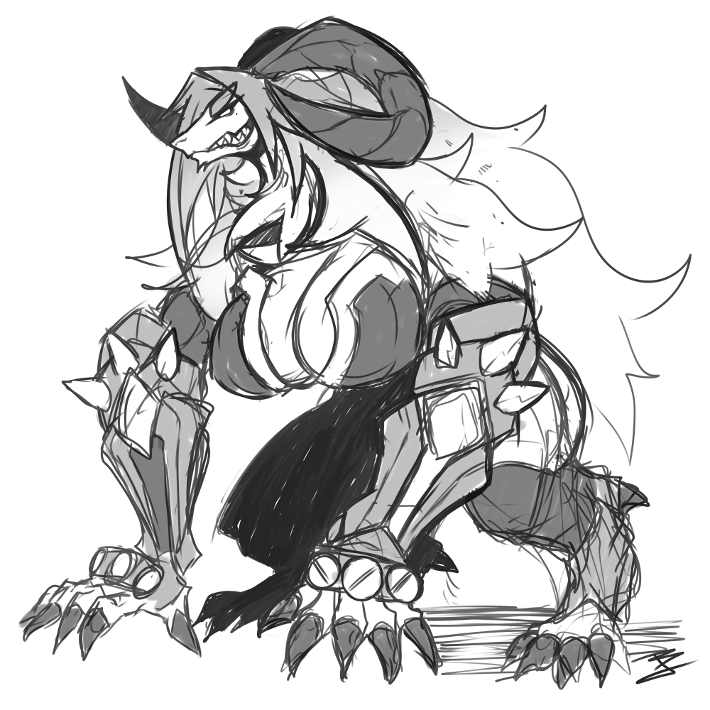 bizarrejuju:  Were-Goat-ish Jun doodle 