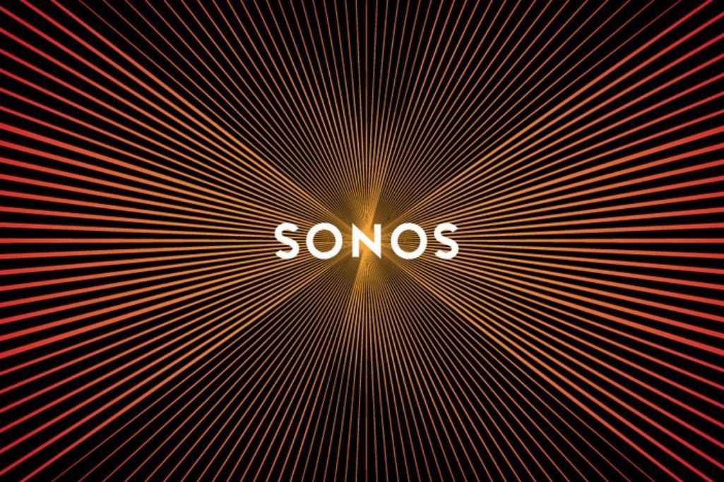 The new Sonos logo design pulses like a speaker when scrolled.