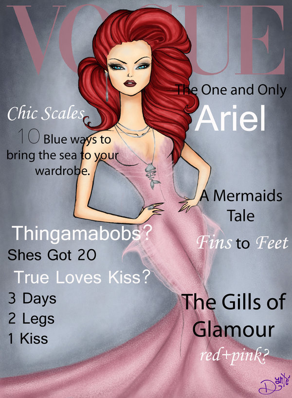 ultimatemoviefanatic:  Disney princesses on the cover of Vogue.