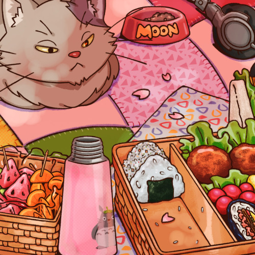 Preview of my piece to the @ghiblicookbook !!  The zine’s a cookbook with 30 recipes inspired by Ghi