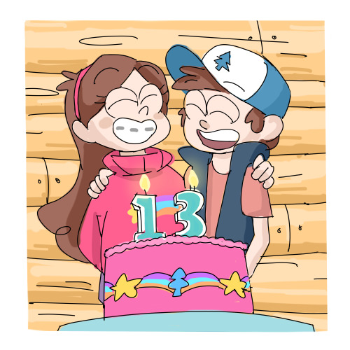 XXX danidery:  Happy Birthday Dipper and Mabel!  photo