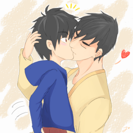 fluffyaoi:  Hiro being a cutie & Tadashi just loving it.