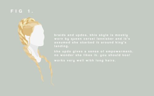 cromwyll:Westeros Fashion WeeklyHair Infographic (i’m not a professional don’t judge me)