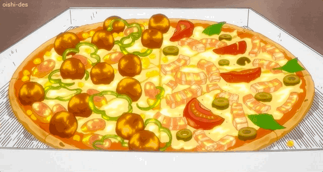 Oishii~desu ‣ Anime Food — Pizza - Free! Eternal Summer ep4