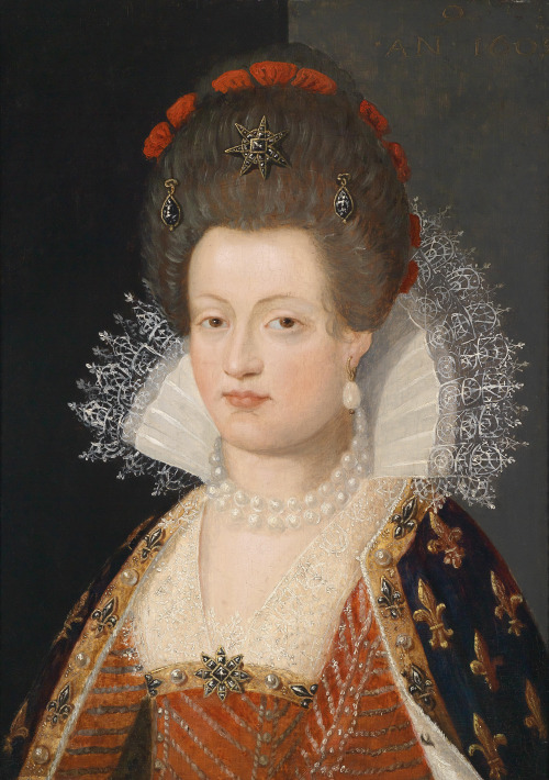 Portrait of Marie de Médici, Queen of France; attributed to Frans Pourbus the Younger, 1605