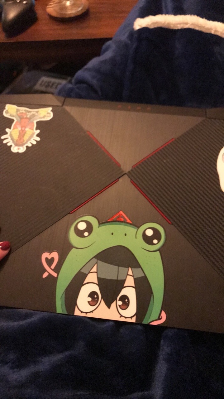 This kid in my class has a froppy sticker on his laptop and like. Me too kid, me