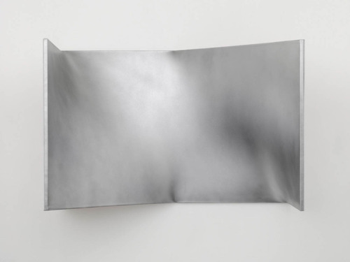 antronaut:  Enrico Castellani - Superficie biangolare cromata (2011-12)acrylic on canvas 120 x 180 x 80 cm